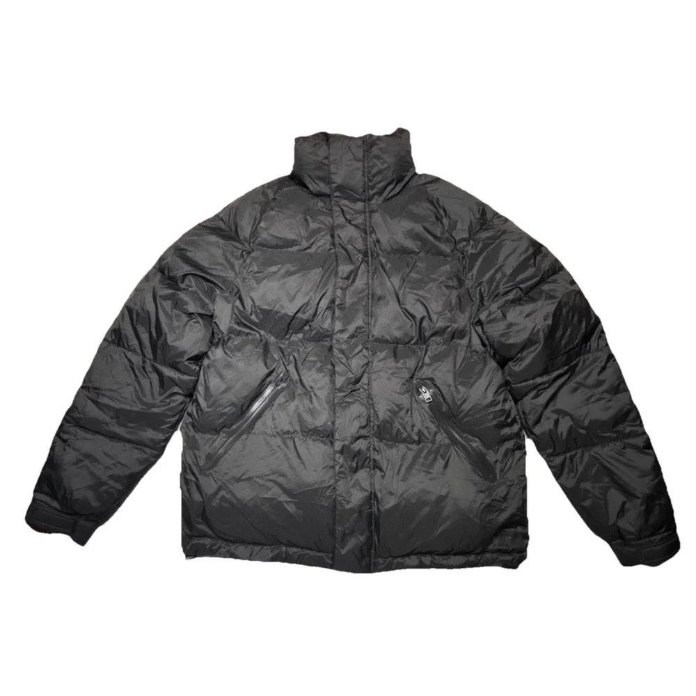Y2K Express Black Puffer Jacket Insulated Nylon Winter‎ Coat Mens M L Womens XL